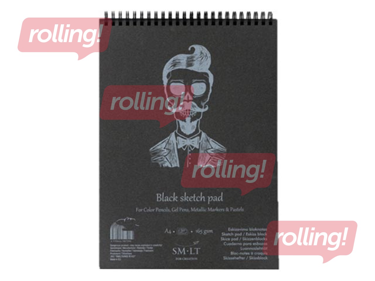 Sketch pad Authentic Black, A5, 165g/m², 20 sheets