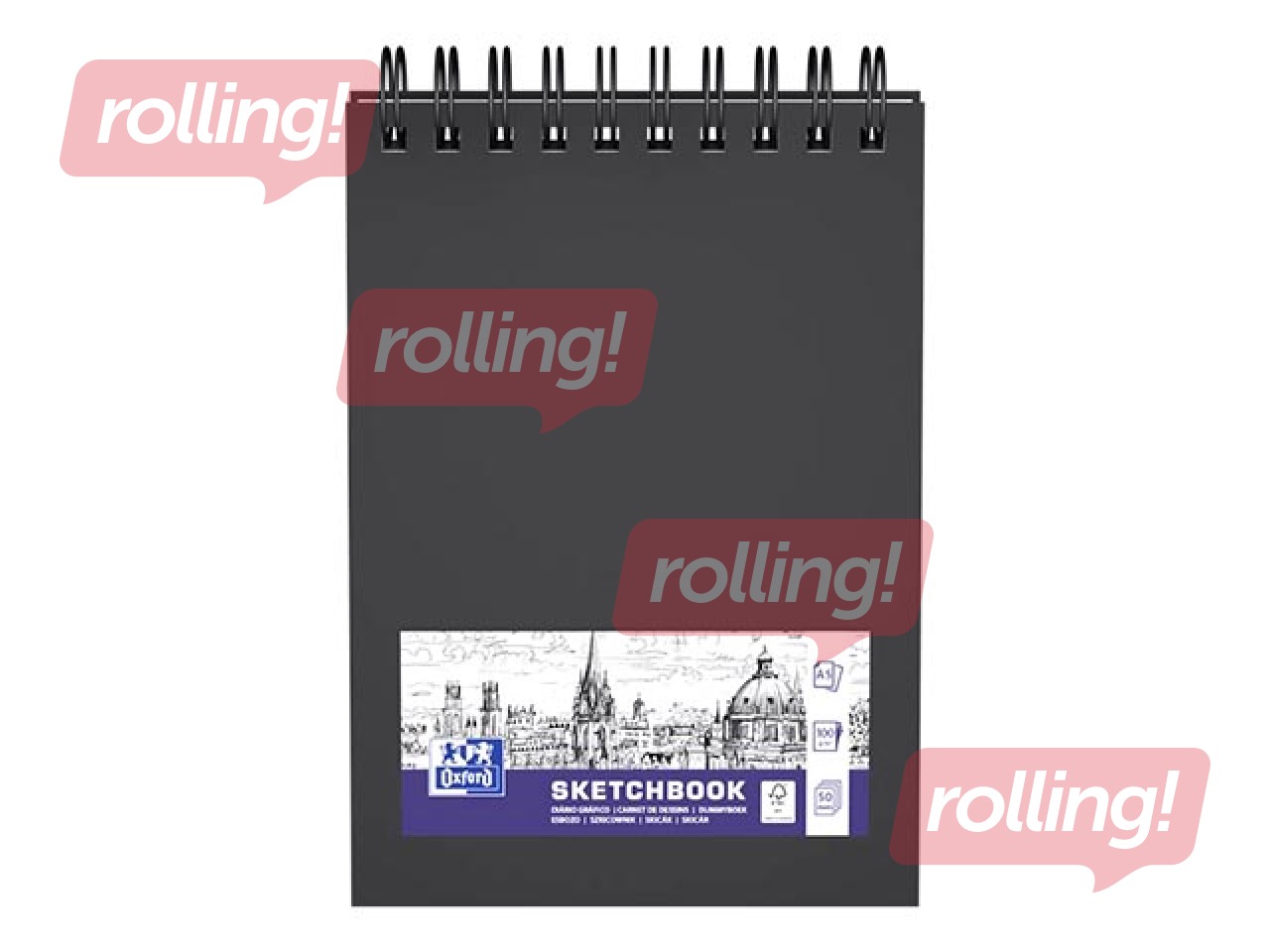 Joonistusblokk Oxford, A5, 100g/m², 50 lehte