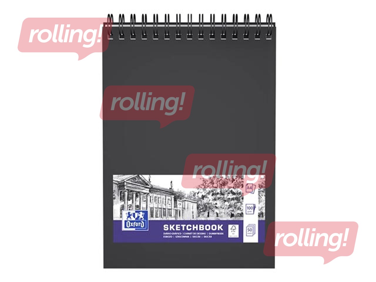 Joonistusblokk Oxford, A4, 100g/m², 50 lehte