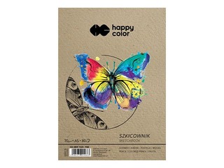 Альбом для эскизов на спирали Happy Color, A5, 70г/м², 80 листов