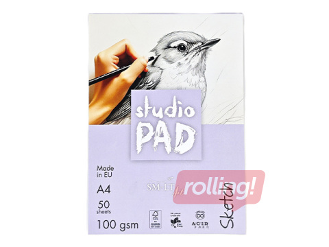 Visandiplokk SM·LT Studio, 100g/m², A4, 50 lehte