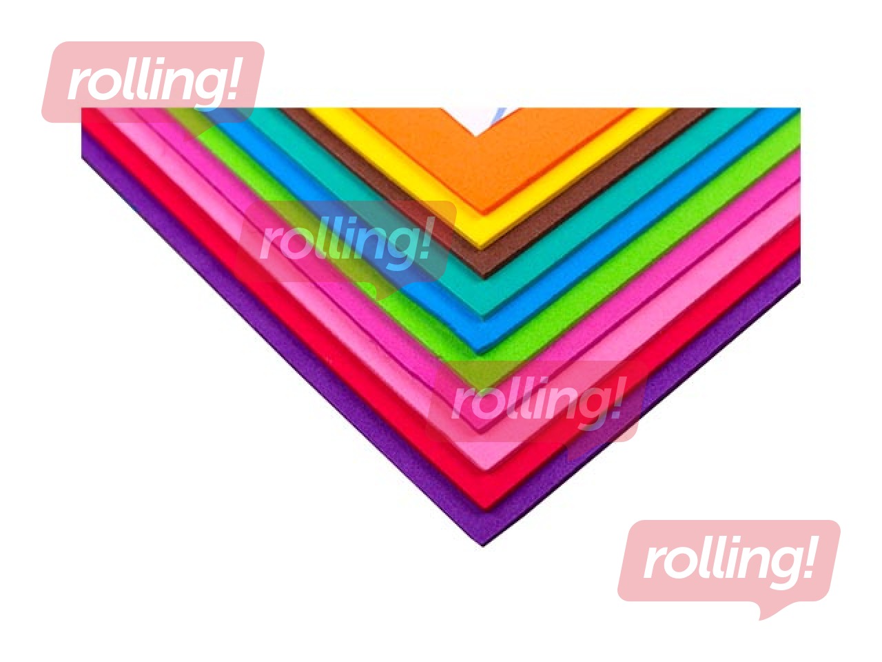 Листы пенопласта Centrum Eva Foam, A2, самоклеящиеся, 10 листов, 10 цветов