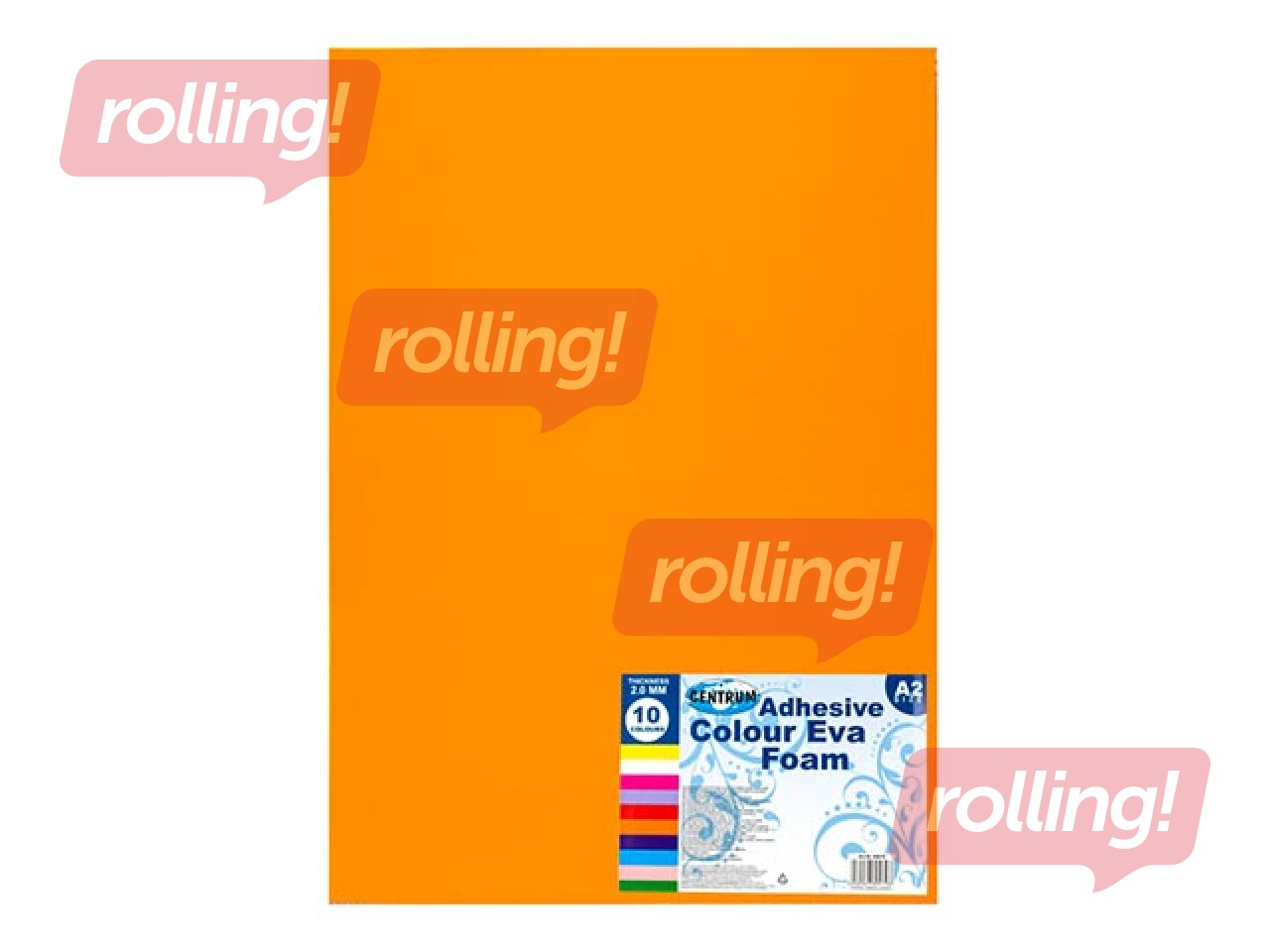 Vahtplastist lehed Eva foam, A2, iseliimuv, 10 lehte, 10 värvi