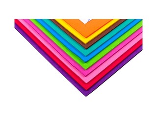 Vahtplastist lehed Eva foam, A2, iseliimuv, 10 lehte, 10 värvi