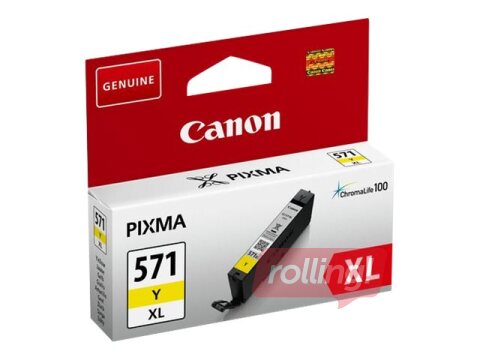 Tintes kasete Canon CLI-571XL, Dzeltena, 11ml