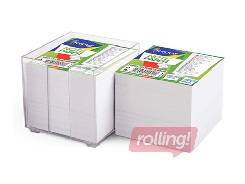 Märkmepaber Forpus karbiga, valge, 9x9cm, 800 lehte