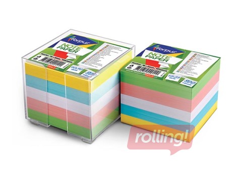 Note paper Forpus with box, coloured, 9x9cm, 800 sheets