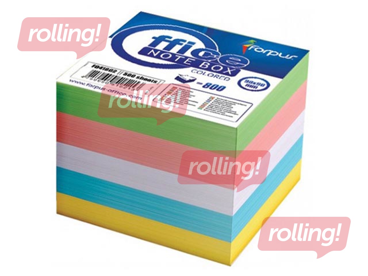 Note paper Forpus, coloured, 8.5x8.5cm, 800 sheets