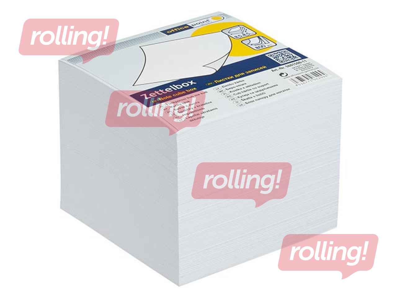 Piezīmju papīrs Office Point, papildināšanai, balts, 8.5x8.5cm