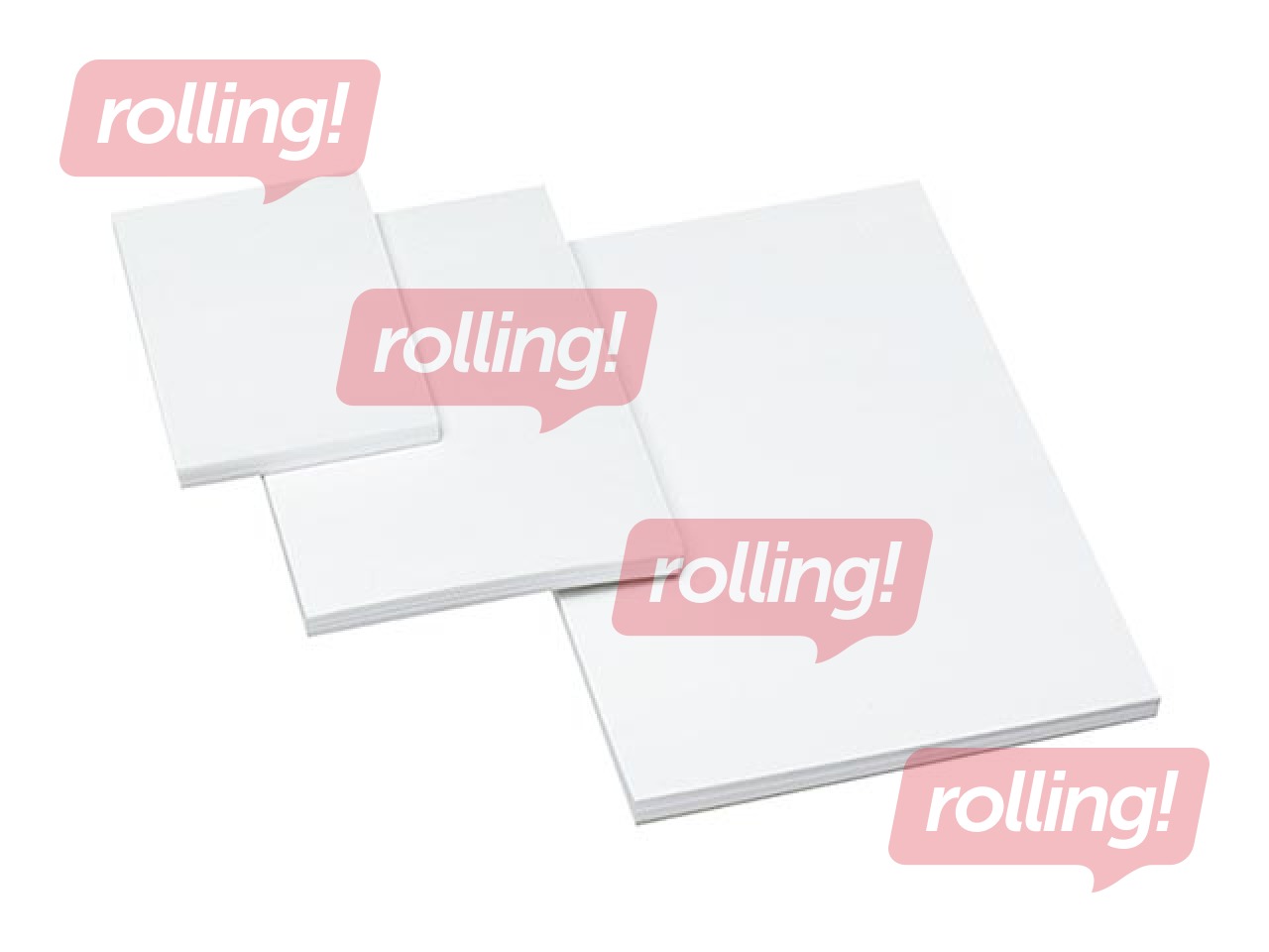 A6-formaadis märkmik Bantex, valge, liimkinnitusega, aukläbistusteta