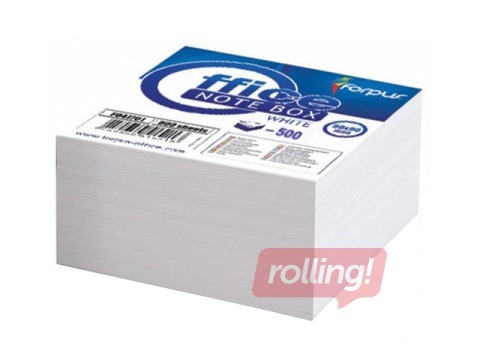 Märkmepaber Forpus liimkinnitusega, valge, 9x9cm, 500 lehte