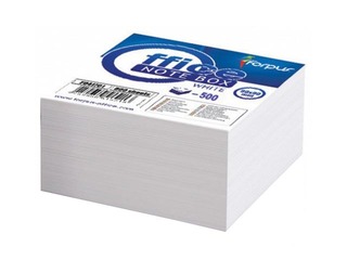 Piezīmju papīrs Forpus, balts, salīmēts, 9x9cm, 500 lapas