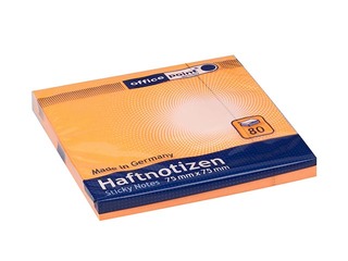 Sticky notes Office Point, bright orange, 75x75mm, 80 sheets