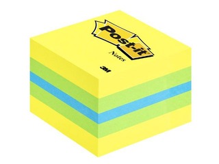 Līmlapiņu kubs Post-it, citrondzeltens, 51x51mm, 400 lapiņas