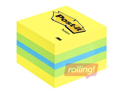 Post-it mini märkmepaber, iseliimuv, neoon värvid, 51x51mm, 400 lehte