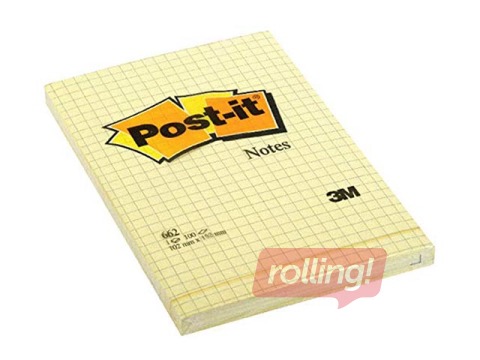 Sticky notes Post-it, square, yellow, 102x152mm, 100 sheets
