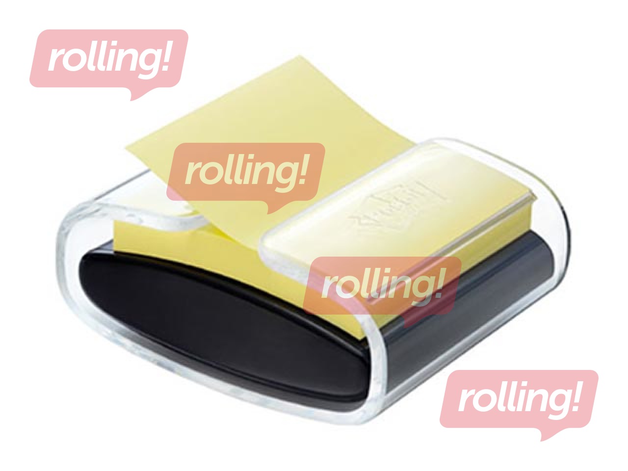 Z-märkmepaberi alus Post-it, must/läbipaistev, 76x76mm