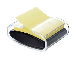 Z Pop-up Notes Dispenser Post-it, black/transparent, 76x76mm