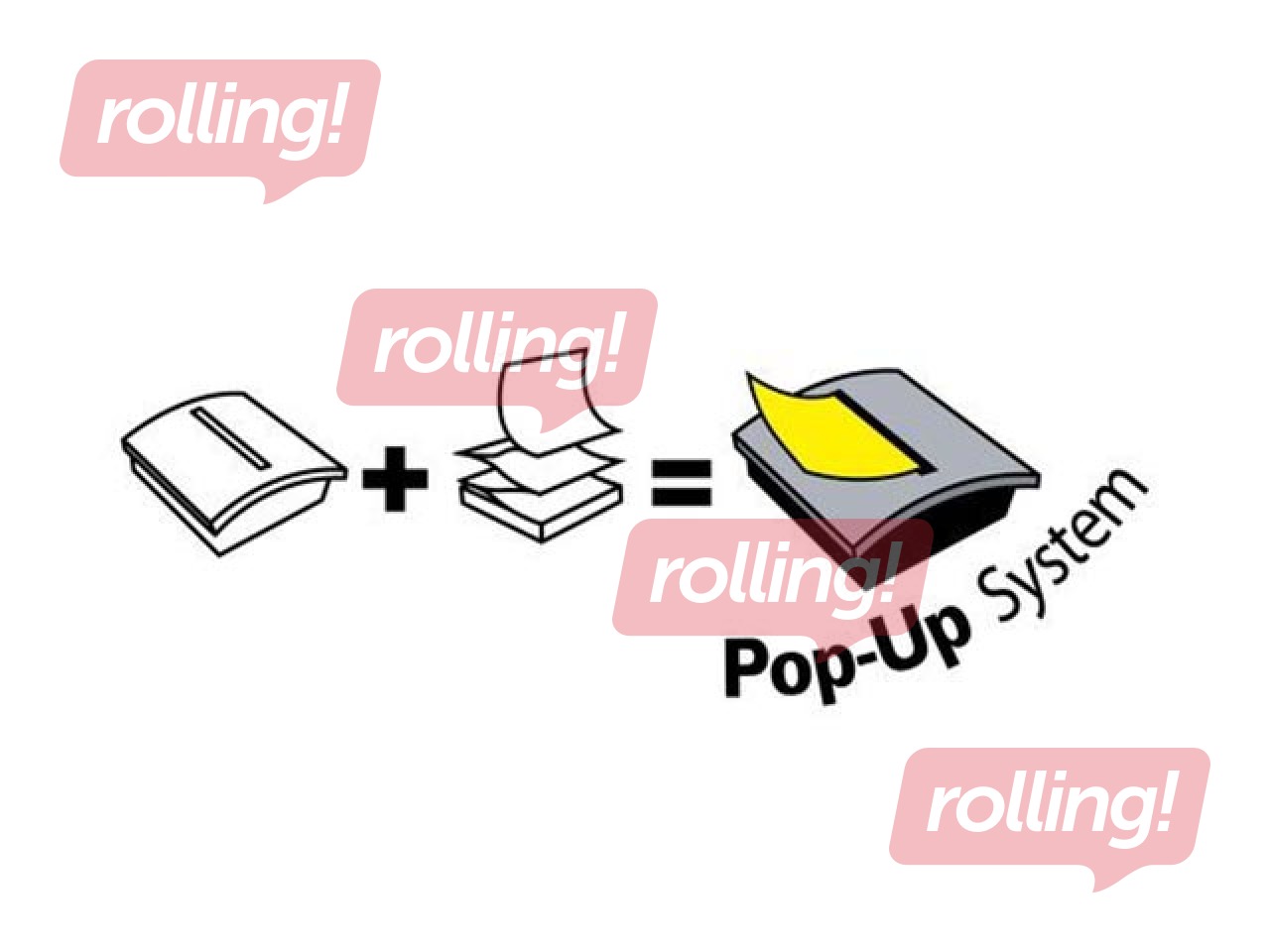 Z Pop-up Notes Dispenser Post-it, black/transparent, 76x76mm