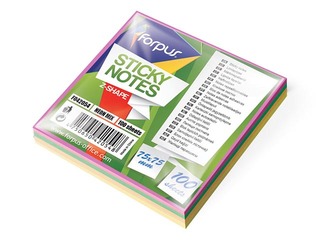 Z-märkmed, Forpus, värvid, 75x75mm, 100 lehte