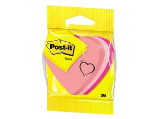 Līmlapiņu kubs Post-it Heart, 3 krāsas, 225 lapiņas