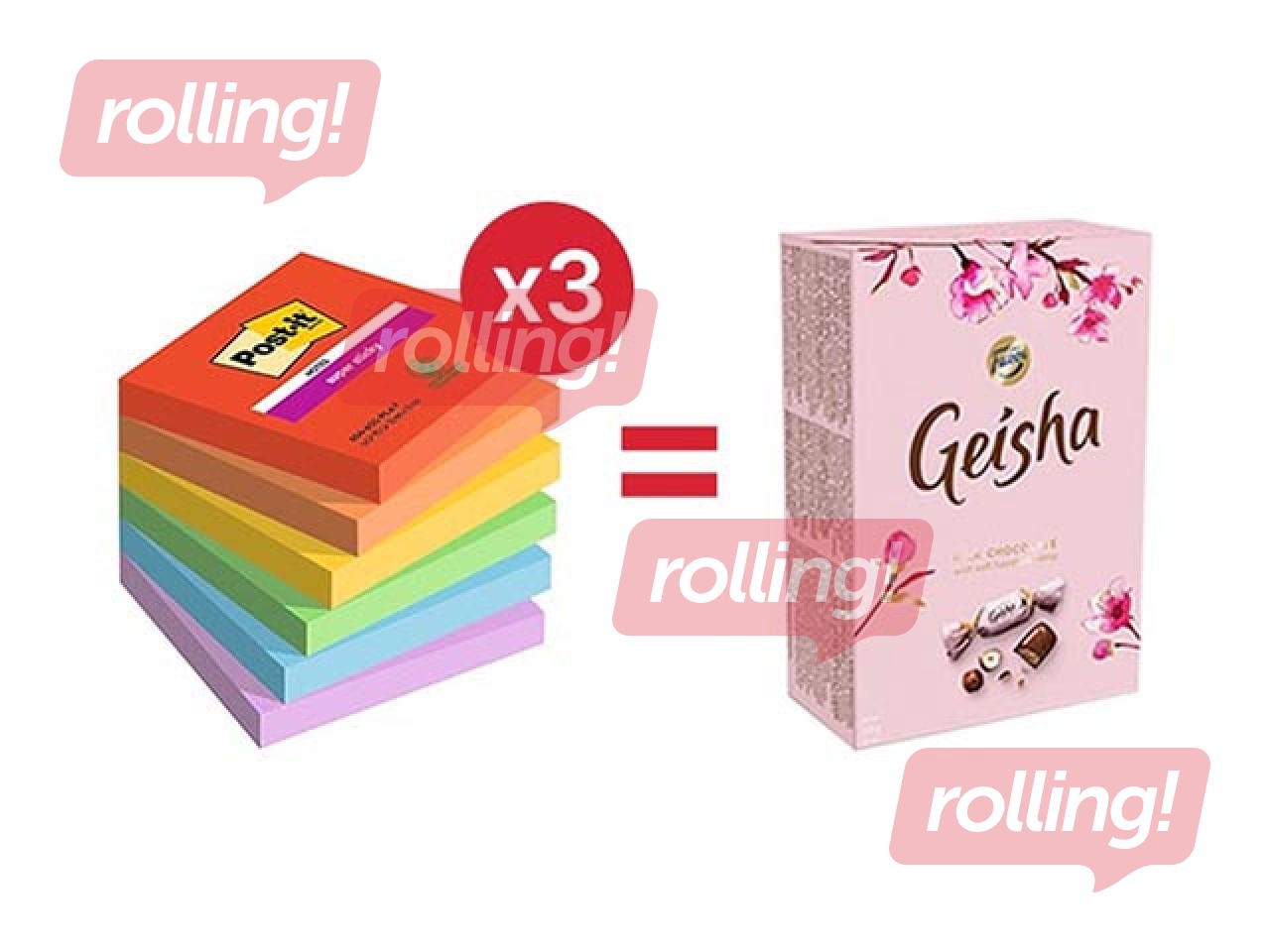 Līmlapiņas Post-It Super Sticky Playful 76x76mm, 6x90 lapiņas + AKCIJA! Pērc līmlapiņas un saņe