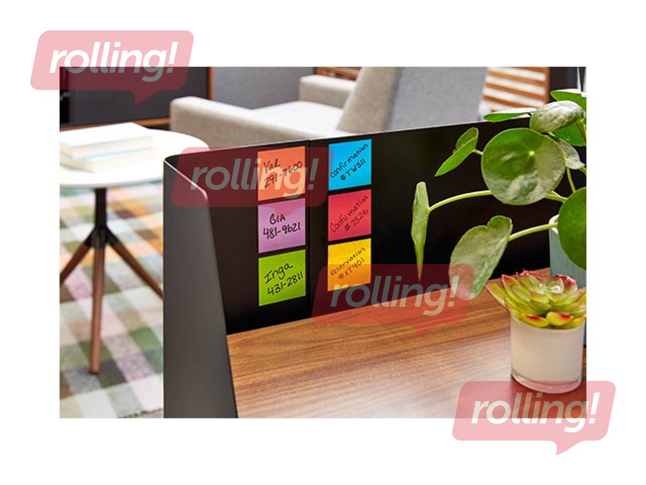 Līmlapiņas Post-It Super Sticky Playful 76x76mm, 6x90 lapiņas + AKCIJA! Pērc līmlapiņas un saņe