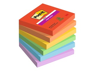 Sticky notes Post-It Super Sticky Playful 76x76mm, 6x90 sheets + GIFT! Purchase sticky notes an