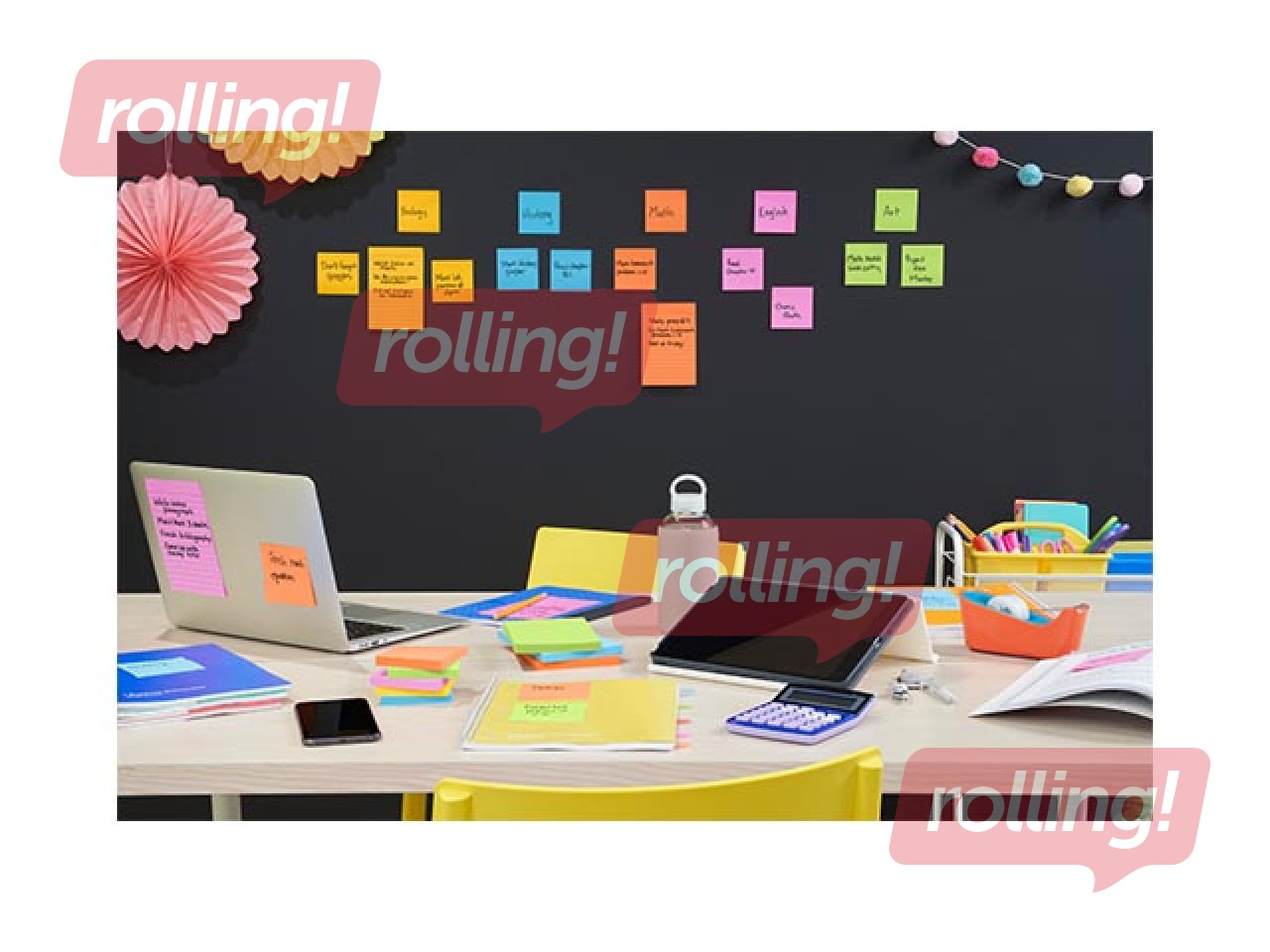 Liimäärega märkmepaber Post-It Super Sticky Boost 76x76mm, 5x90 lehte + KAMPAANIA! Osta märkmepabe