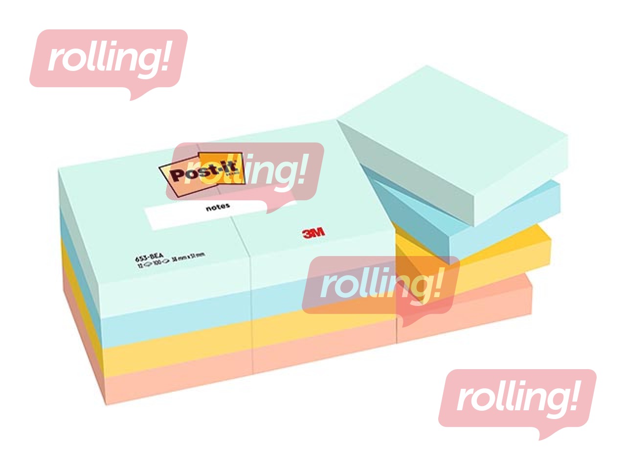 Sticky notes Post-it Beachside, 38x51mm, 12x100 sheets + GIFT! Purchase sticky notes and receive 