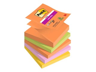 Клейкие листочки Z - тип, Post-it Super Sticky Boost, 76x76мм, 5x90 листов + АКЦИЯ! Купи наклейки 