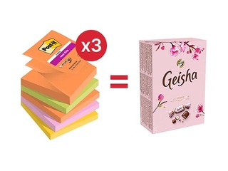 Liimiribaga paberid Z-tüüpi, Post-it Super Sticky Boost, 76x76mm, 5 x 90 lehte + KAMPAANIA! Ost