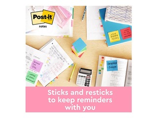 Liimäärega märkmepaber Post-It Super Sticky Beachside, 76x76mm, 6x90 lehte + KAMPAANIA! Ost