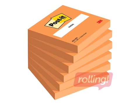 Post-it Neon märkmepaber, iseliimuv, oranž, 76x76mm, 100 lehte