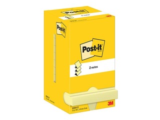 Sticky Notes, Post-it, Z-type, yellow, 76x76mm, 12x100 sheets