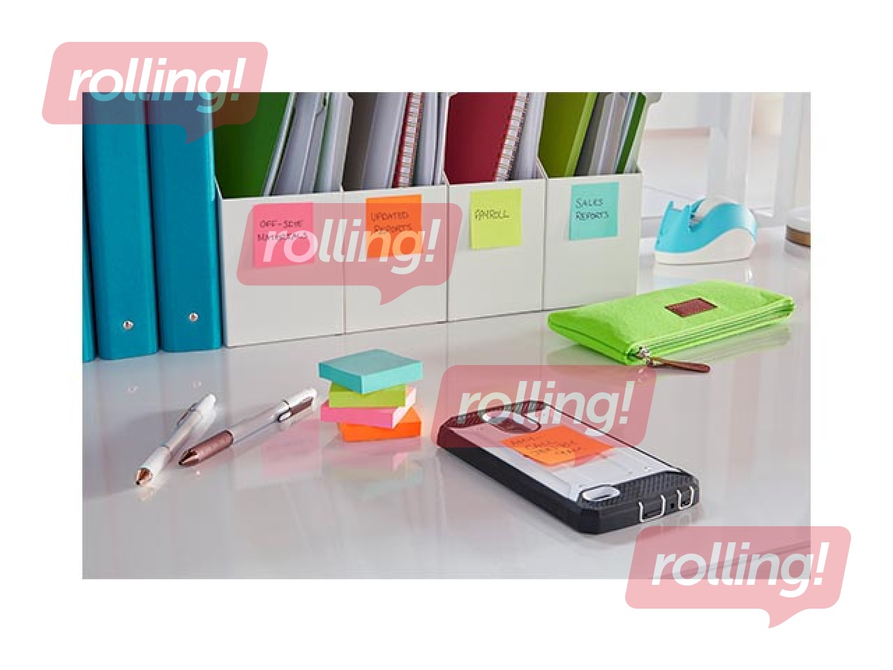 Līmlapiņas Post-it Super Sticky Cosmic 47.6x47.6mm, 12x90 lapiņas + AKCIJA! Pērc līmlapiņas un saņe