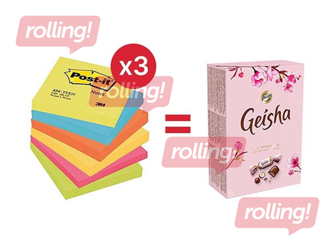 Liimiäärega märkmepaber Post-it Energetic, 76 x 76 mm, 6 x100 l + KAMPAANIA! Osta märkmepaber ja m