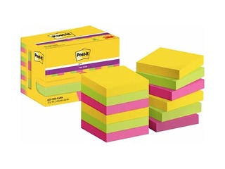 Liimäärega märkmepaber Post-it Super Sticky Carnival Cabinet 47.6x47.6mm, 12x90 lehte + KAMPAANIA