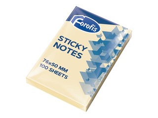 Sticky notes Forofis, yellow, 51x76mm, 100 sheets