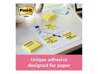 Märkmepaberid Post-it, kollane, 76x102mm, 12x100 lehte + KAMPAANIA! Osta märkmepaber ja me annam