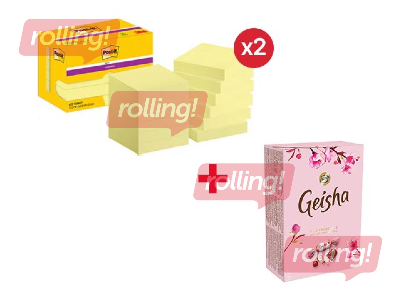 Märkmepaberid Post-it Super Sticky Canary, kollased, 47.6x47.6mm, 90 lehte x 12 tk. + KAMPAANIA! Ost