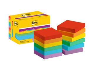 Post-it Super Sticky Notes Playful, 47.6x47.6mm, 90 sheets x 12 pcs. + GIFT! Purchase sticky note
