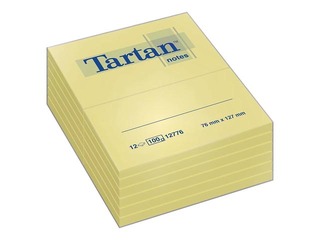 Sticky Notes Tartan, yellow, 76x127mm, 12 x 100 sheets