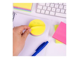 Liimimisõlmed Milan, neoonvärvid, Ø 67 mm, 250 lehte