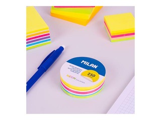 Liimimisõlmed Milan, neoonvärvid, Ø 67 mm, 250 lehte