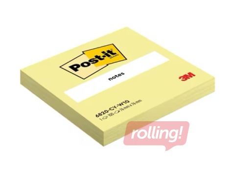 Kleepmärkmepaberid Post-it, kollased, 76x76mm, 100 lehte