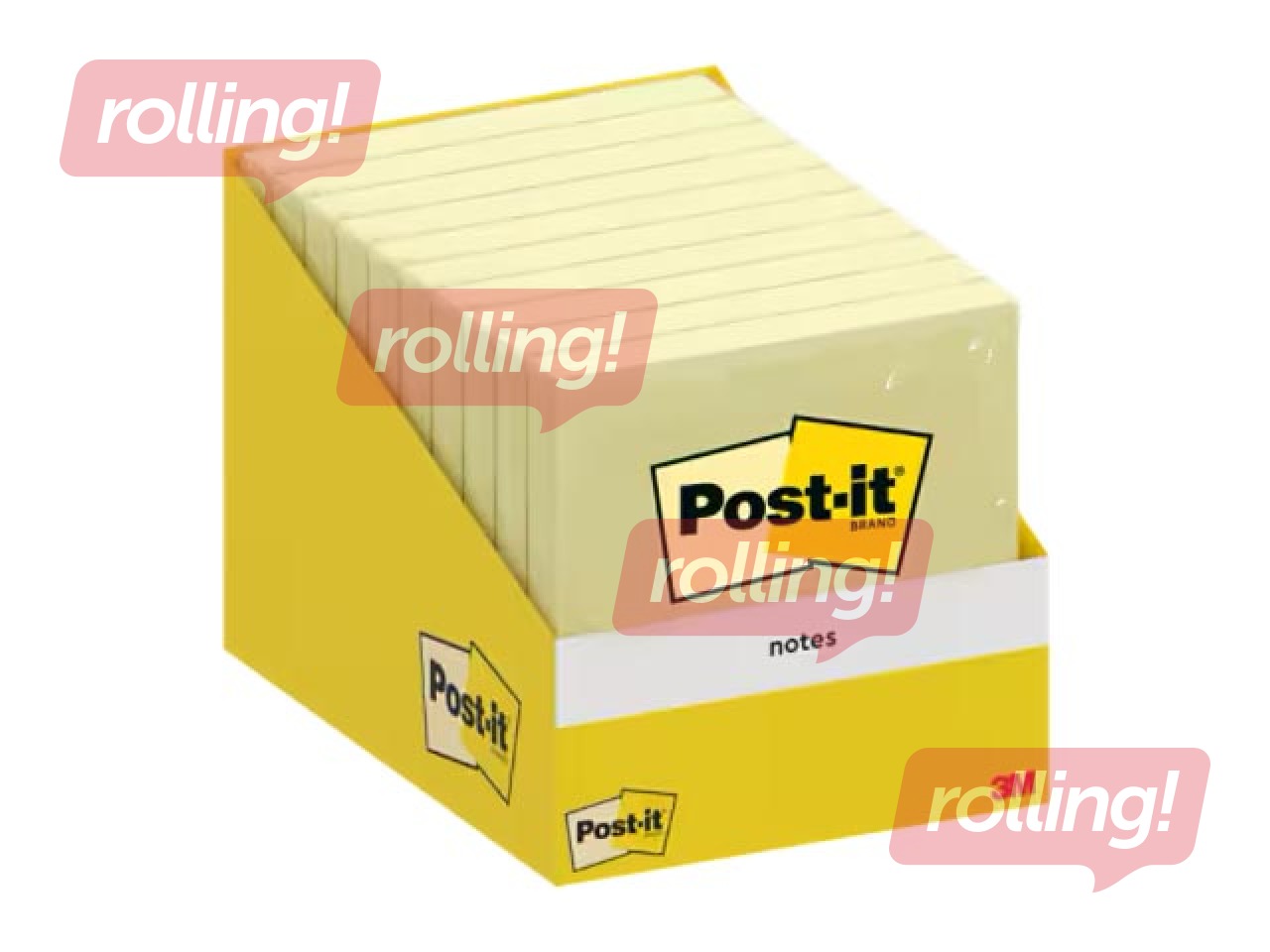 Kleepmärkmepaberid Post-it, kollased, 76x76mm, 100 lehte