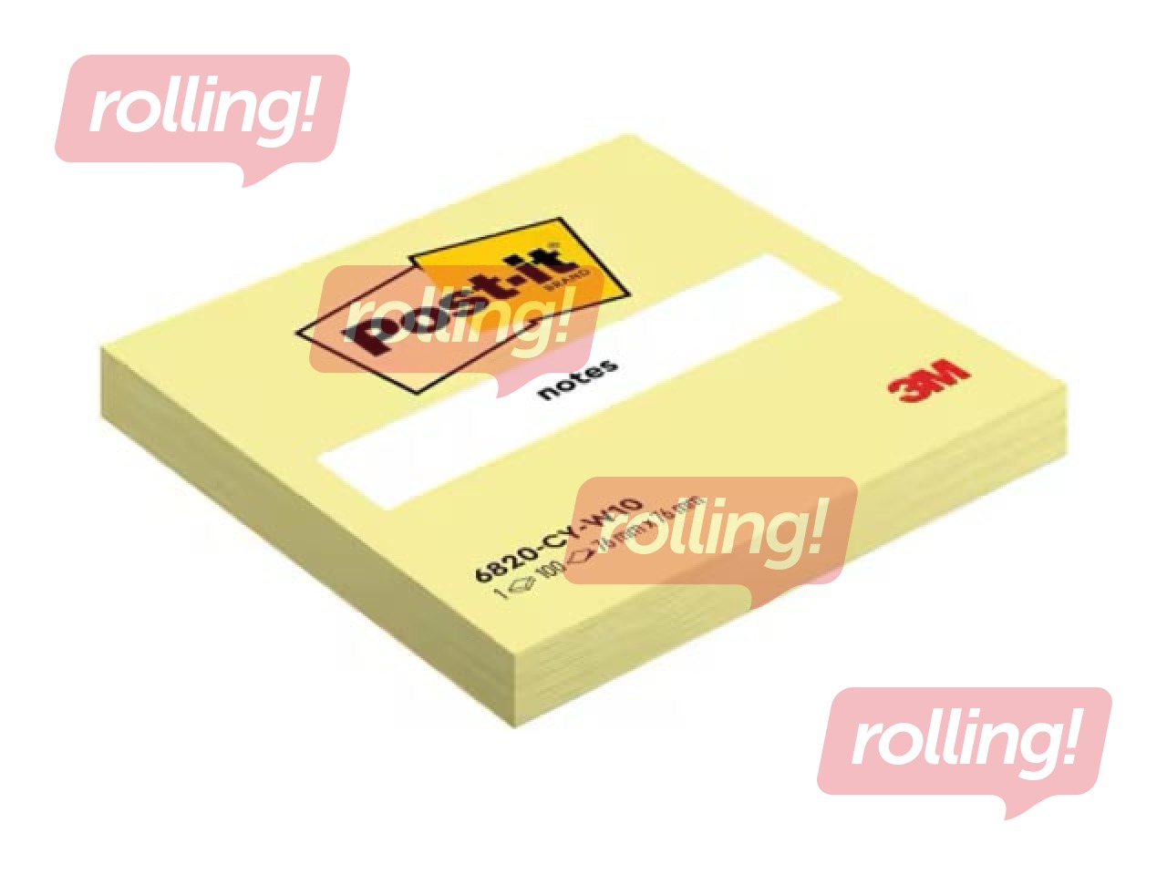 Самоклеящиеся стикеры Post-it, жёлтые, 76x76мм, 100 листов