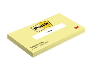 Самоклеящиеся стикеры Post-it, жёлтые, 76x127мм, 100 листов