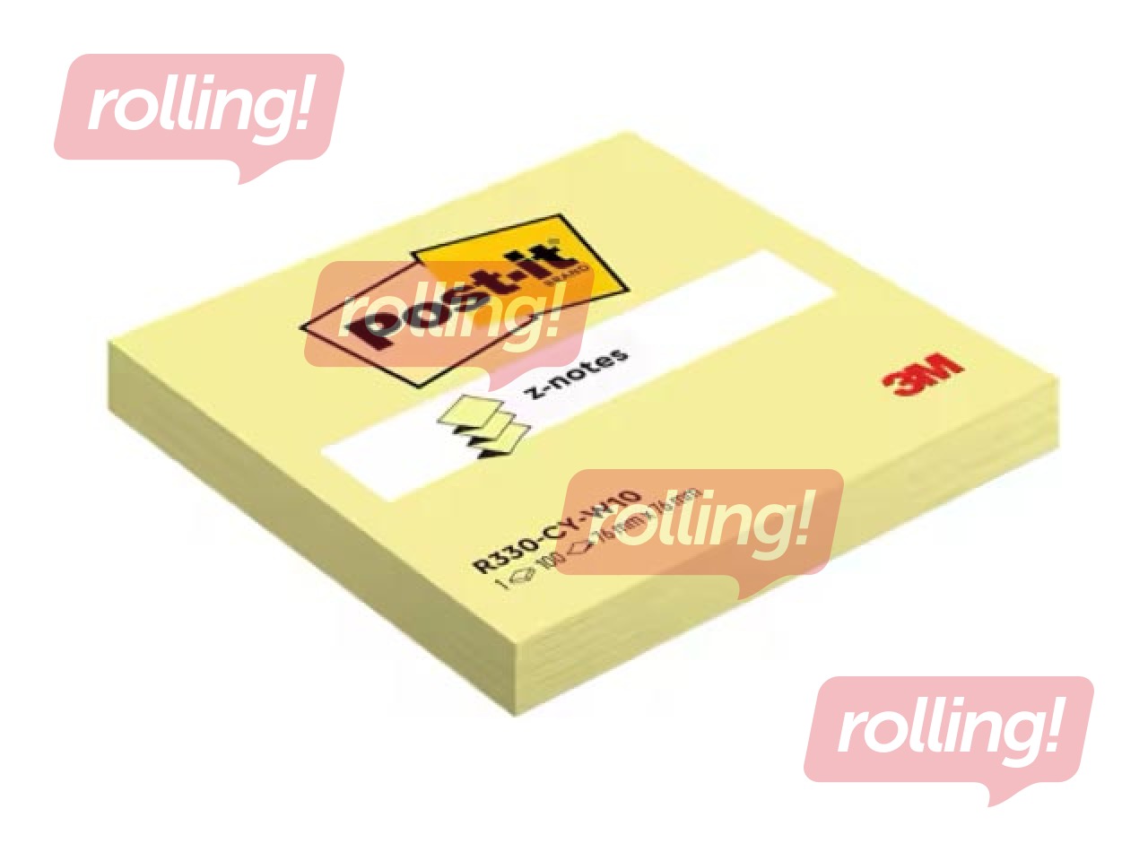 Kleepimislehed Post-it, Z-kuju, kollased, 76x76mm, 100 lehte